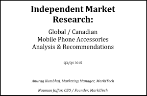 Access our research on global and canadian mobile phone Accessories 